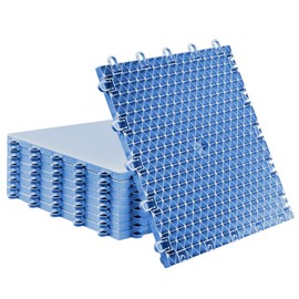 Fabbay Dryland Synthetic Ice Tiles for Hockey Floor Mat 12 x 12 Squares Hockey Training Equipment Board for Shooting Outdoor (Blue,30 Pack)