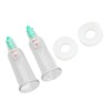 2pcs Finger Cupping Therapy Cups with Silicone Flat Elbow Rings