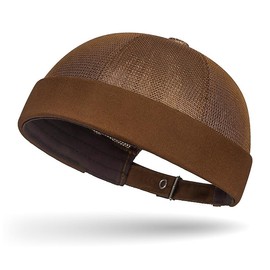 Fisherman Nylon Summer Rolled Cuff No Visor Tactical Buckle Beanie Cap (AU, Alpha, One Size, Coffee)