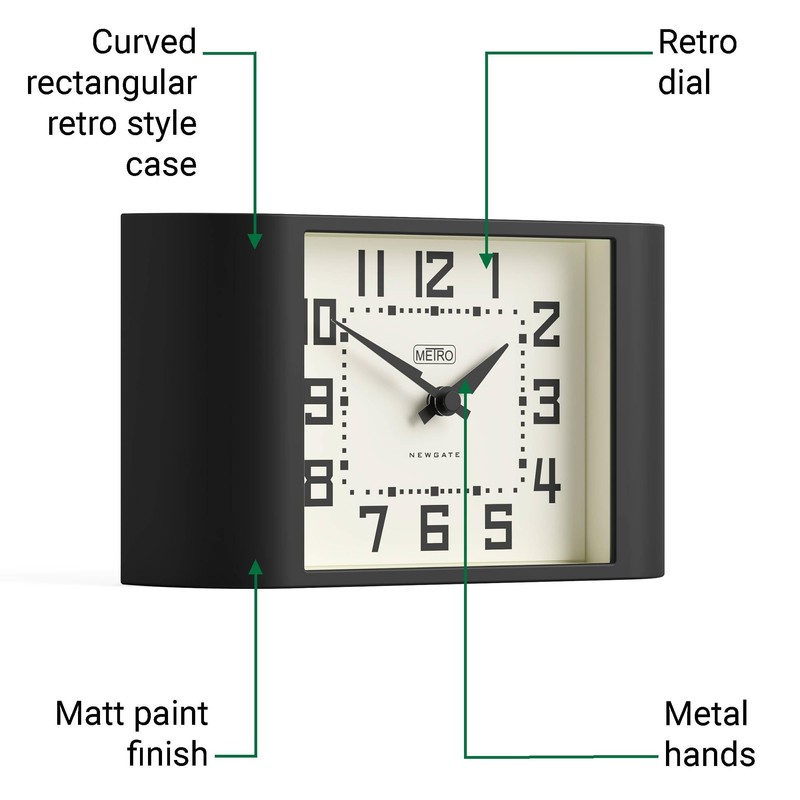 NEWGATE® Mini Metro desk clock | Retro mantel clock |