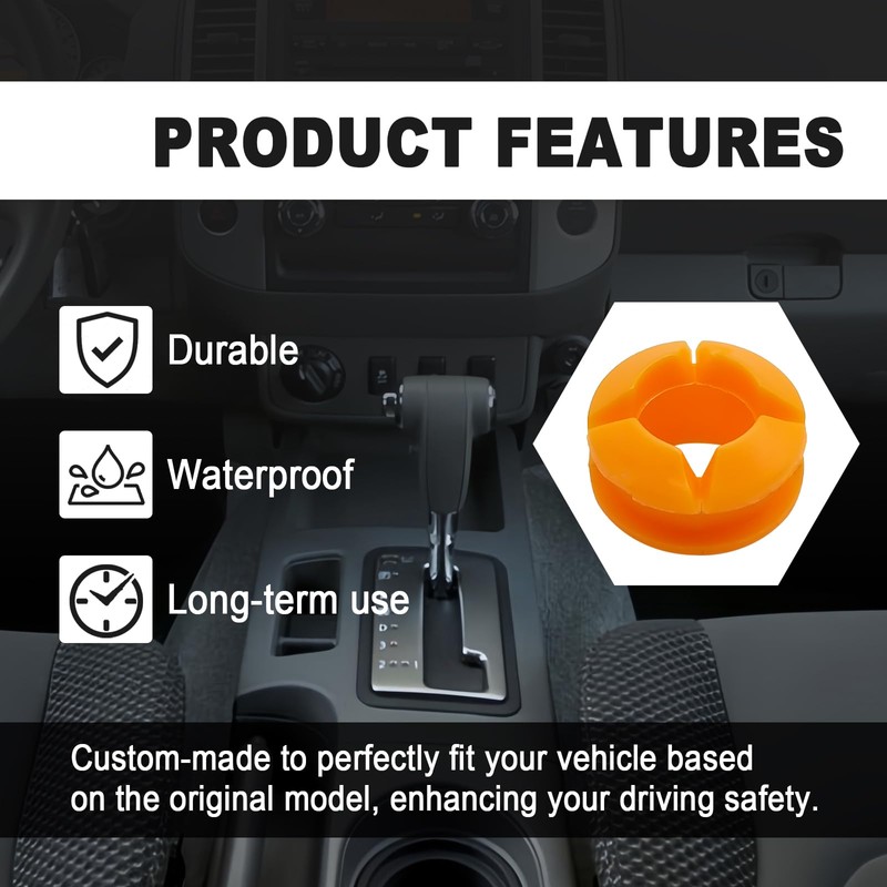 SYudwen 2 Pcs Transmission Shift Cable Repair Orange Bushing, Compatible