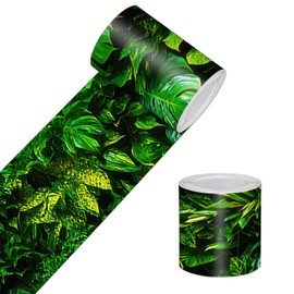 HOMETITUTE Wallpaper Border 4x196 Inch Peel and Stick Wall Border Wallpaper Border Self Adhesive Tropical Leaf Wall Trim for Bathroom Kitchen Mirror Frame Backsplash Entryway Laundry Room Decor