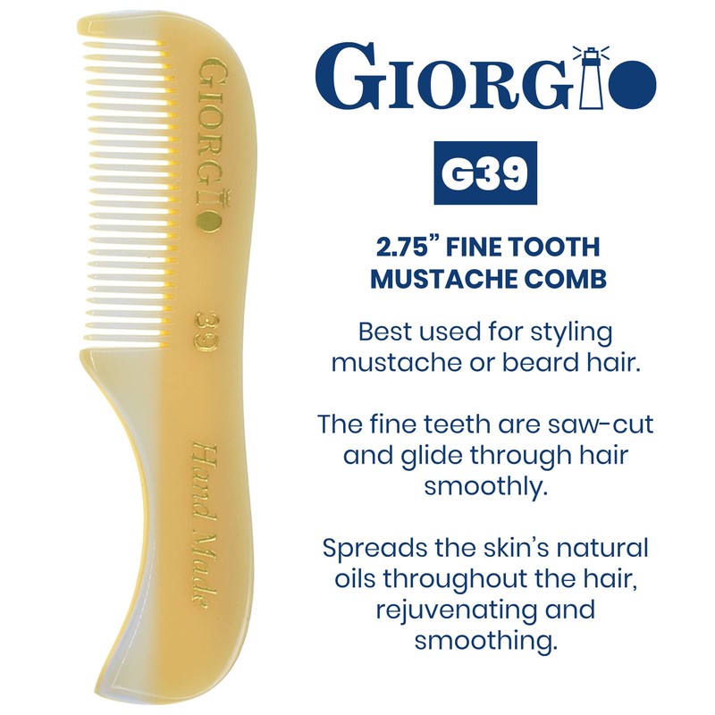 Giorgio Beard Combs Set - Handmade Ivory Beard Combs Kit