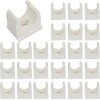 LYMGS for 16mm Plastic Pipe Clip, 5/8 Inch Pipe Hard PVC Plastics Clamps, NEED TO PUSH HARD TO INSTALL, Pack of 25