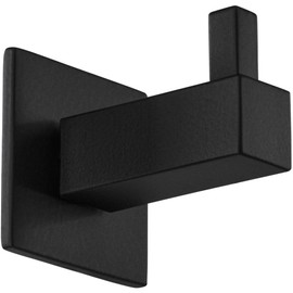 Gedotec Trinity Vintage Coat Hook Stainless Steel Black Matt Depth 40 mm Wall Hook Invisible Screwed Hook Single Hook Single Hook Square with Screws