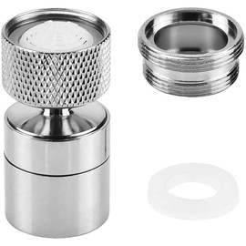 Faucet Aerator, 360° Swivel Tap Aerator Water Saving Faucet Adjustable with 2 Modes M22 External or M24 Internal NozzleKitchen Bathroom Faucet Bubbler Filter with Nozzle Adapter - for Taps