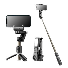 Handheld Phone Stabilizer, Q18 Anti-Shake Handheld Gimbal Stabiliser, Bluetooth Connection Auto Face Tracking Selfie Stick Wireless Remote Control Anti Shake Tripod.