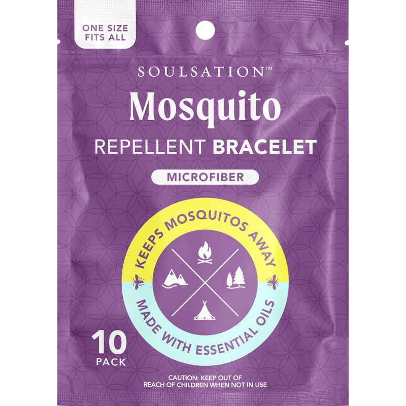 Soulsation 10 Pack Mosquito Repellent Bracelets Microfiber - for Kids