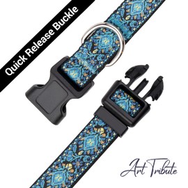 Dog Collars for Small Medium & Large Dogs Stocking Stuffer Long Lasting, Adjustable, Heavy Duty Dog Collars for Girl and Boy Puppy with Quick-Release Plastic Buckle. Blue Dog Collar