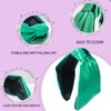 OCOUYVD Knotted Headbands for Women Emerald Mint Green Faux Leather