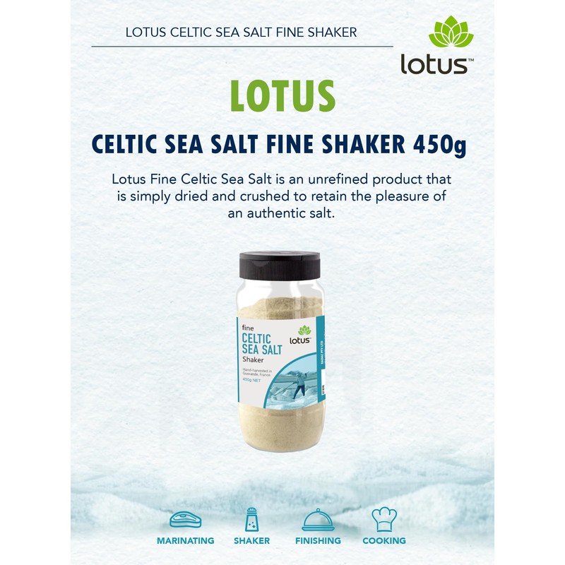Lotus Celtic Fine Sea Salt 450 g, 450 g