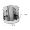 STOBOK Rotating Makeup Brush Organizer Desk Pen Holder Compartment Storage