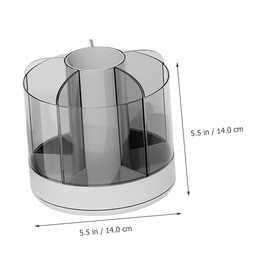 STOBOK Rotating Makeup Brush Organizer Desk Pen Holder Compartment Storage for Pencils Cosmetics and Items Elegant Design for Home Office Use
