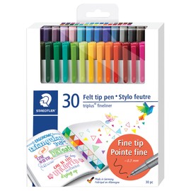 STAEDTLER Fineliner triplus Writing Pens - 30 Count Fiber Tip Pens