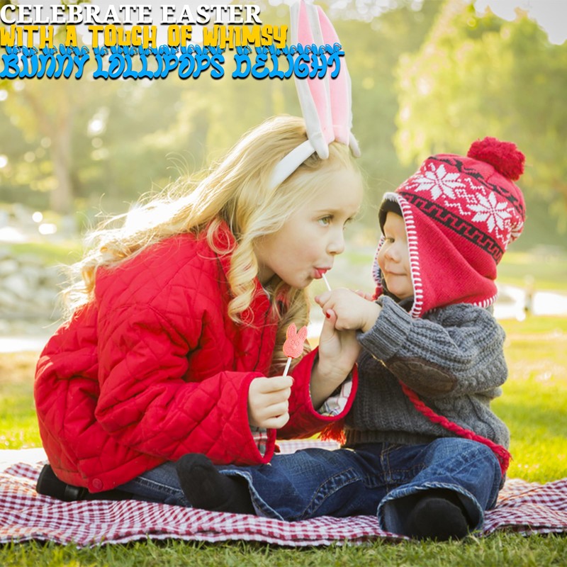 46 Pieces Easter Bunny Lollipops - 1 lb - (individually