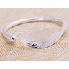 Bracelet Sterling Silver 925 Leaf Design Adjustable Bangle Bracelet