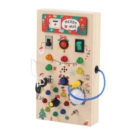 Switch Busy Board Travel Toy Present Developmental Montessori Toy Sensory Board for Kindergarten Preschool Toddlers Children