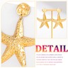 Oxotoi Bohemia Pendant Earring Gold Starfish Shell Dangle Earrings Beach