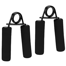 Set of 2 hand trainers, finger trainers, finger dumbbell, forearm trainer, hand muscle trainer for maximum grip strength, grip strengthener gripper with grip pads, black
