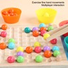 Children Wooden Clip Beads Puzzle Board Hands Brain Training Bead