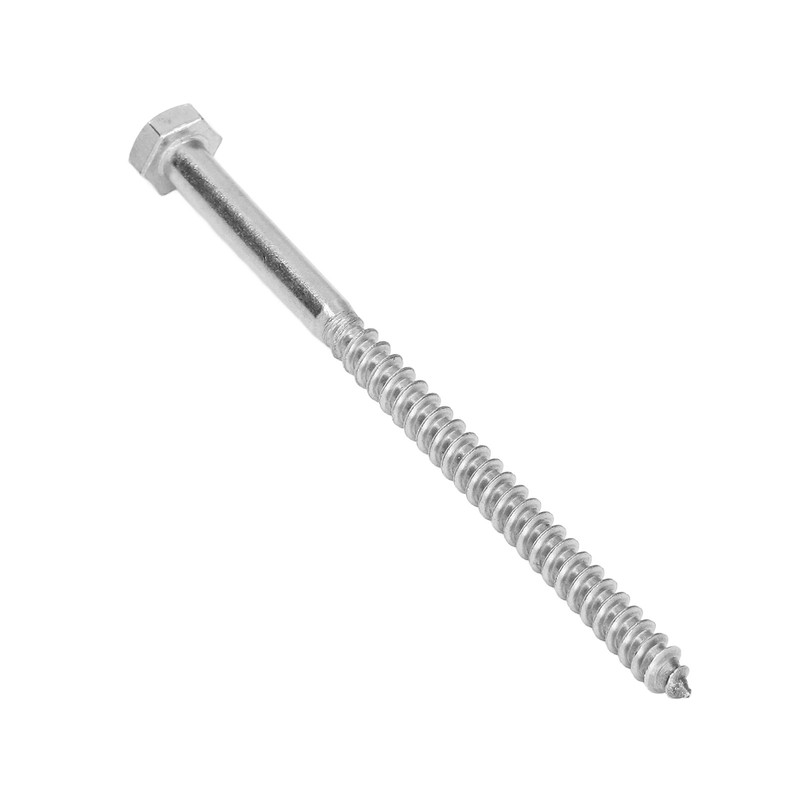304 Stainless Steel Half Thread Bolt Wood Hex Lag Screws