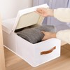 YheenLf Storage Box with Lid, Foldable Fabric Storage Boxes, Organiser