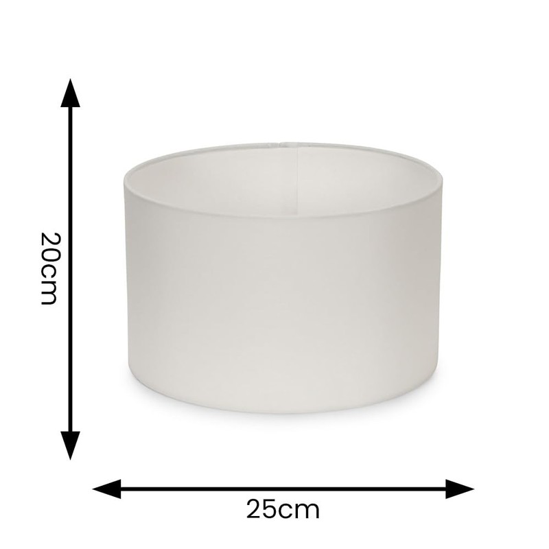 Pair of - Modern White Fabric Cylinder Ceiling Pendant Lampshade/Table