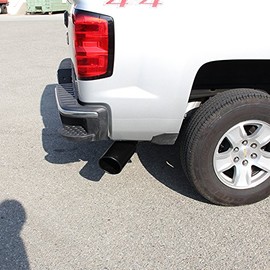 Spec-D Tuning 4"Inlet/6" Outlet Black Stainless Steel Truck Bolt-On Exhaust Muffler Tip