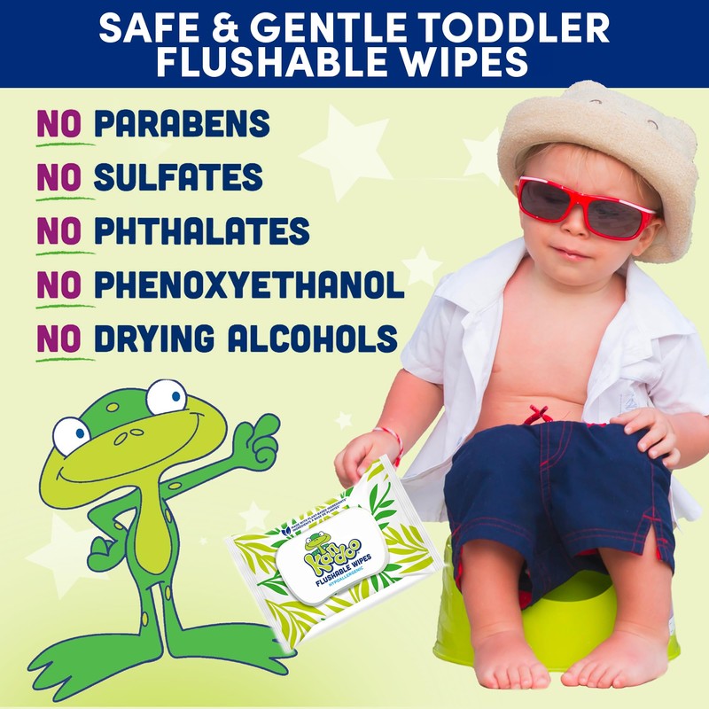 Flushable Wipes for Baby and Kids by Kandoo, Sensitive and