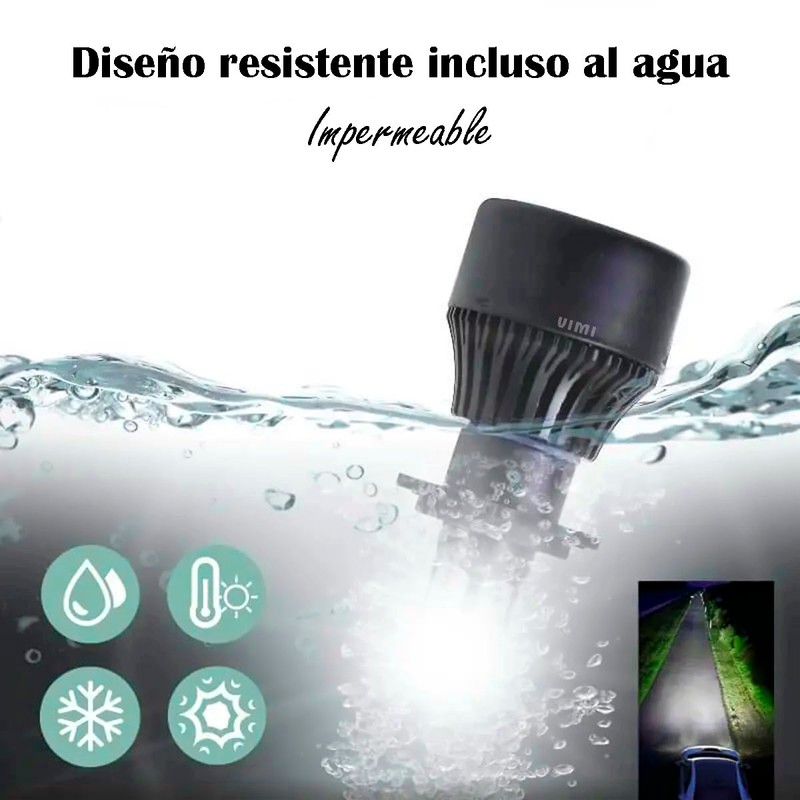 Par De 2 Faros Led Modelo H7 Luz Blanca De