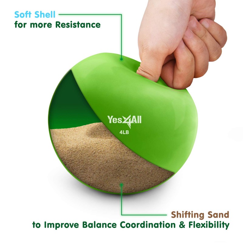 Yes4All Weighted Toning Balls for Exercise, Soft Medicine Balls for