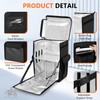 Insulated Food Delivery Backpack, Insulated Bag with Removable Divider, Reflective