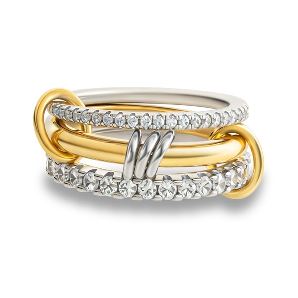 Bopiu Bopiu Gold Stackable Rings for Women Non Tarnish, 18k