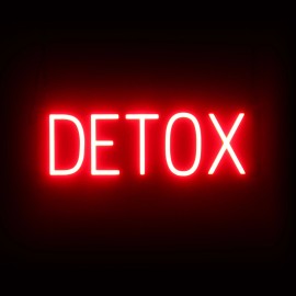 SpellBrite DETOX Sign | Neon Detox Sign Look, LED Light | 20.8" x 6.3" - Green