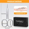 THRAU Precise Cuticle Scissors with Extra Fine Curved Tip