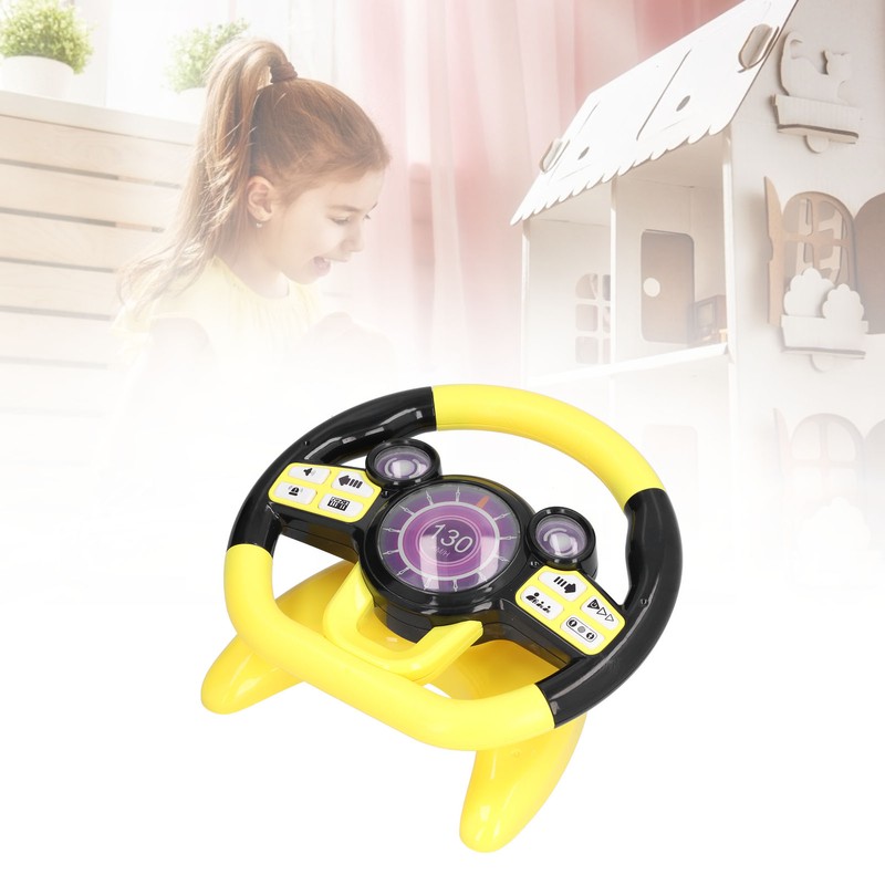 Children Kids Driving Simulation Steering Wheel Early Childhood Educational ToysYellow