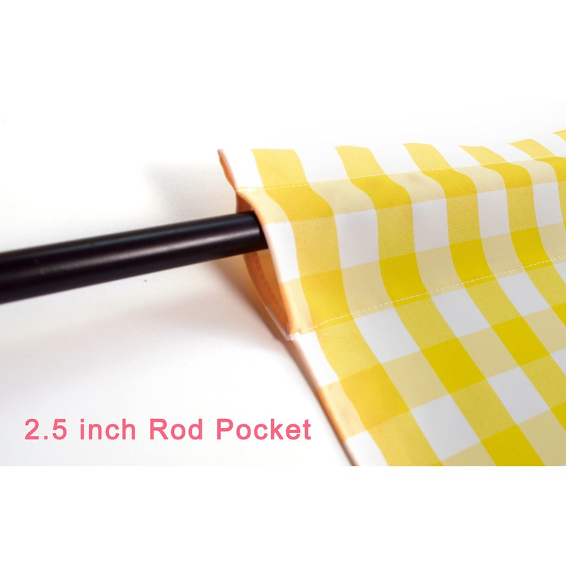 Aiking 2 Panels of 56" x 14" Picnic Plaid Rod