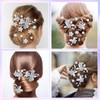 WORSETUY 25Pcs Bridal Hair Pins,Wedding Bridal Hair Pins Pearl Flower