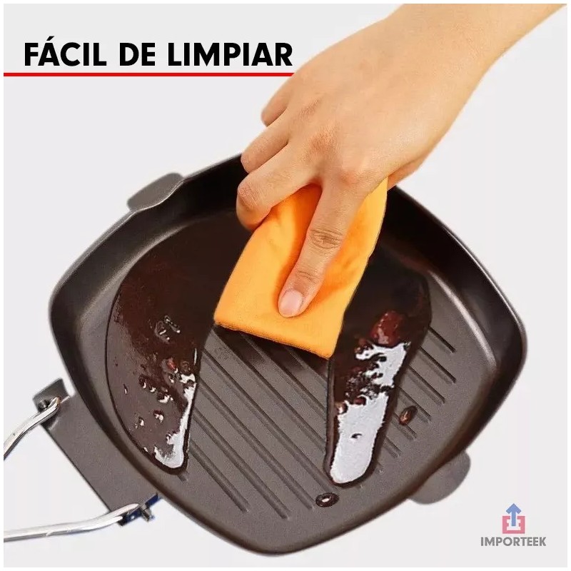 Importeek Sarten Parrilla Grill Asador Antiadherente Plegable Cocina