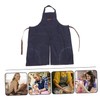 LABRIMP Sleeveless Denim Bib Apron for Women Men Pottery Work