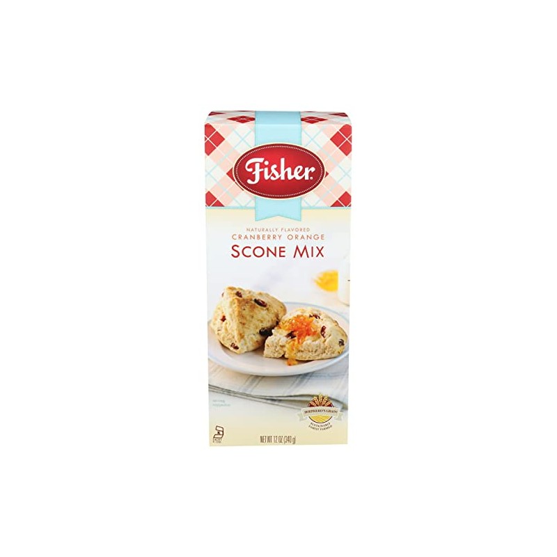 Fisher Scone Mix, Cranberry Orange, 12 OZ (Pack of 1)
