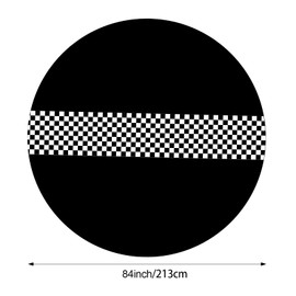 Oudain 84 Inch Racing Party Decorations Car Birthday Party Supplies Road Tablecloth Racetrack Tablecloth Table Covers for Kids Car Disco Dance Racing Theme Birthday Party (Black, 6 Pcs)