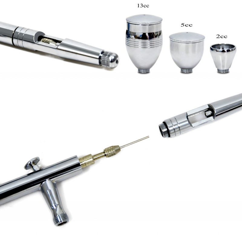 New Version Professional Airbrush Gun Set 0.3mm 0.5mm 0.8mm, Dual