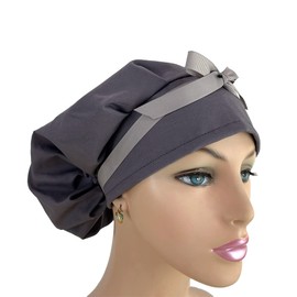 Bouffant Medical Scrup Cap – Plain Gray. Sweatband Ponytail Pouch Tie Back Hats Bouffant Scrub Hats. Scrub Hat for Women & Men tie Back. Nurses Hats Ponytail Holder Dr. Hats. Long Hair