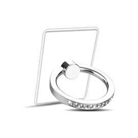 Transparent Cell Phone Ring Stand Holder，2Pcs Finger Ring Kickstand，360 Degree Rotation Hand Phone Ring Grip for All Mobile Phone