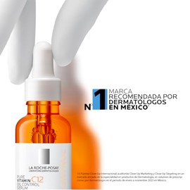 La Roche-Posay Pure Vitamin C12 Oil Control Serum Antioxidante, 30 ml | Acabado mate 16 horas para piel mixta a grasa, con ácido salicílico que refina