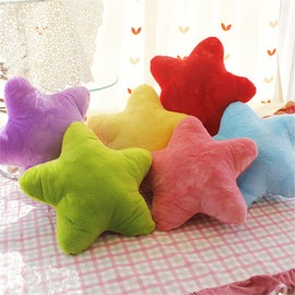 38 cm Cuddly Cushion Children's Star Cushion Soft Fluffy Star Shape Decorative Cushion Sofa Cushion Plush Cushion Decorative Cushion for Children's Room Bedroom Decoration (Yellow)