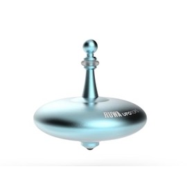 Plexity Labs UFO Tops Ruwa - Metal Spinning Fidget Toy Top - Inspired by The 1994 Ruwa, Zimbabwe UFO Incident - Aluminum in Diode Blue