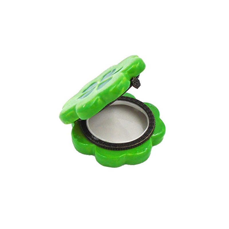 Shamrock Porcelain Hinged Trinket Box