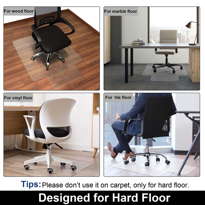 AiBOB Office Chair Mat for Hardwood Floor, 45 X 53